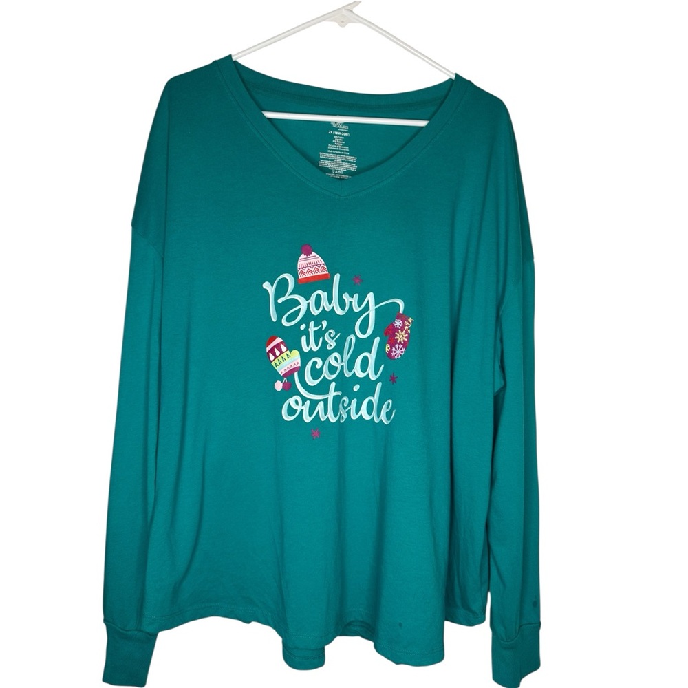 Secret Treasures Turquoise Sleepwear Top